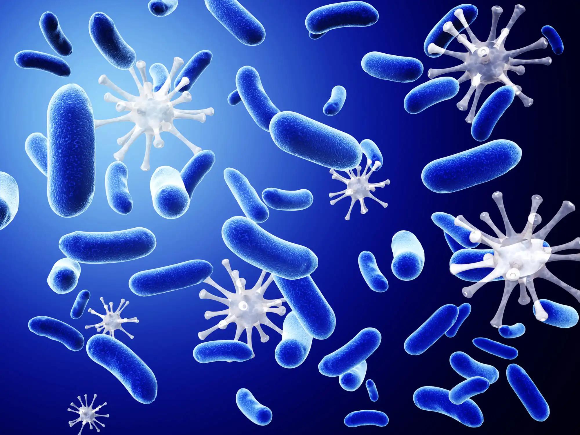 3D Render Pathogen Bacteria and Viruses