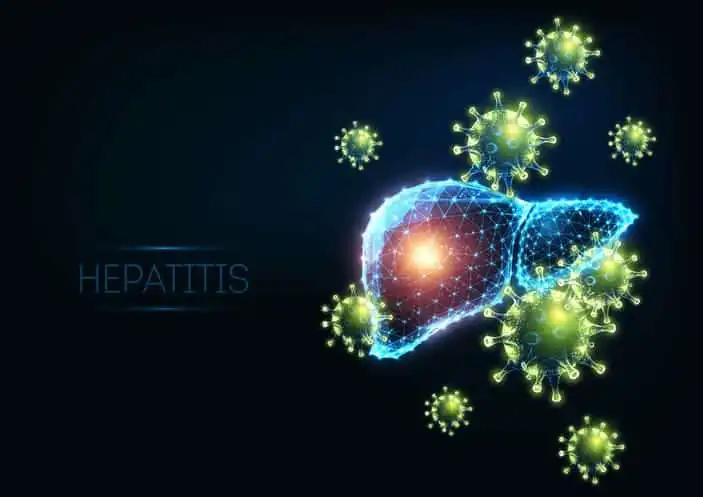 Futuristic hepatitis infectious disease concept