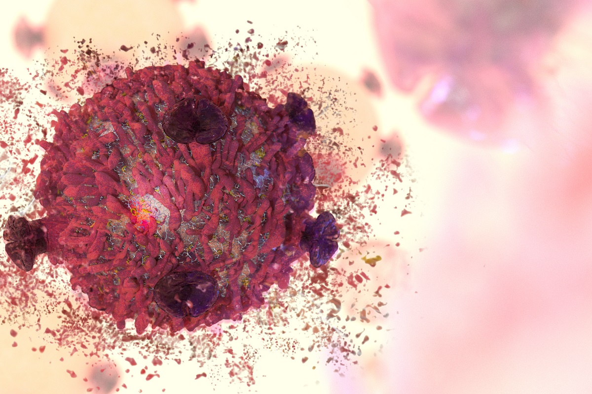 3D View of Lung Cancer Cells Targeted by Senaparib & Temozolomide